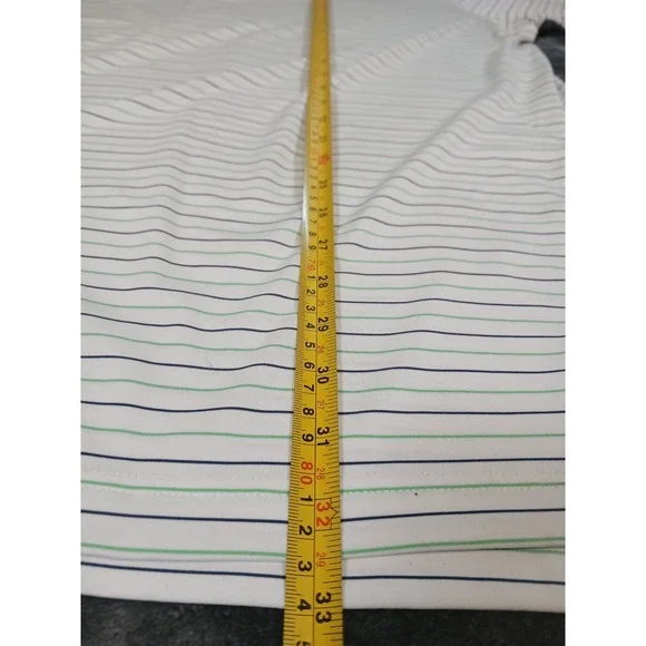 Peter Millar Summer Comfort Golf Polo Blue Striped Casual Hualalai Sz XL - Picture 7 of 8